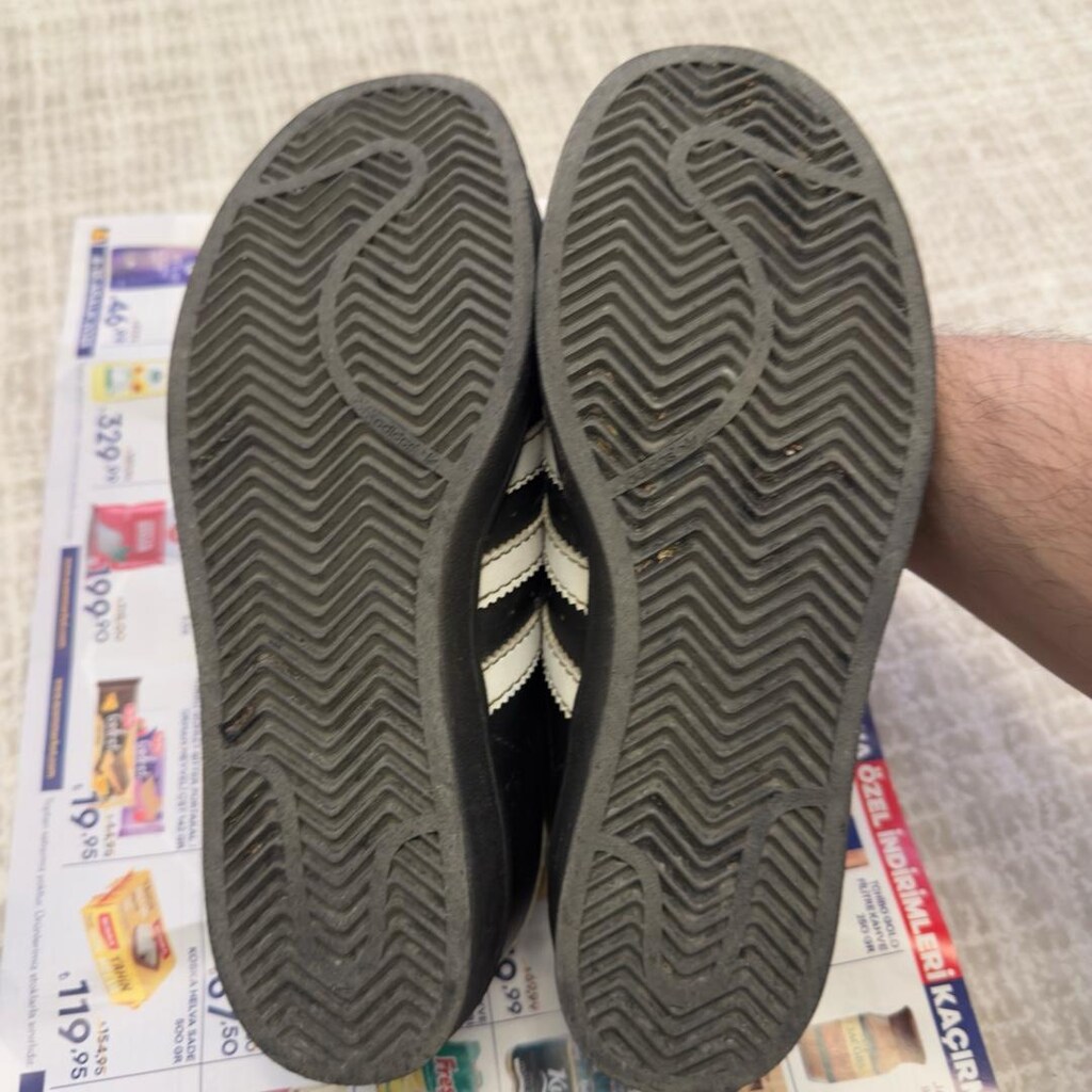 Adidas Superstar Siyah Bağcıklı Spor Kadın Sneaker 38.5 no - 4