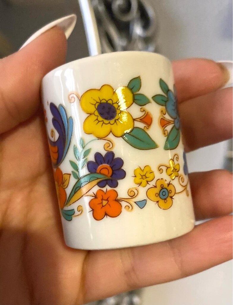 Vintage Alman El Boyama Porselen Mumluk - 10