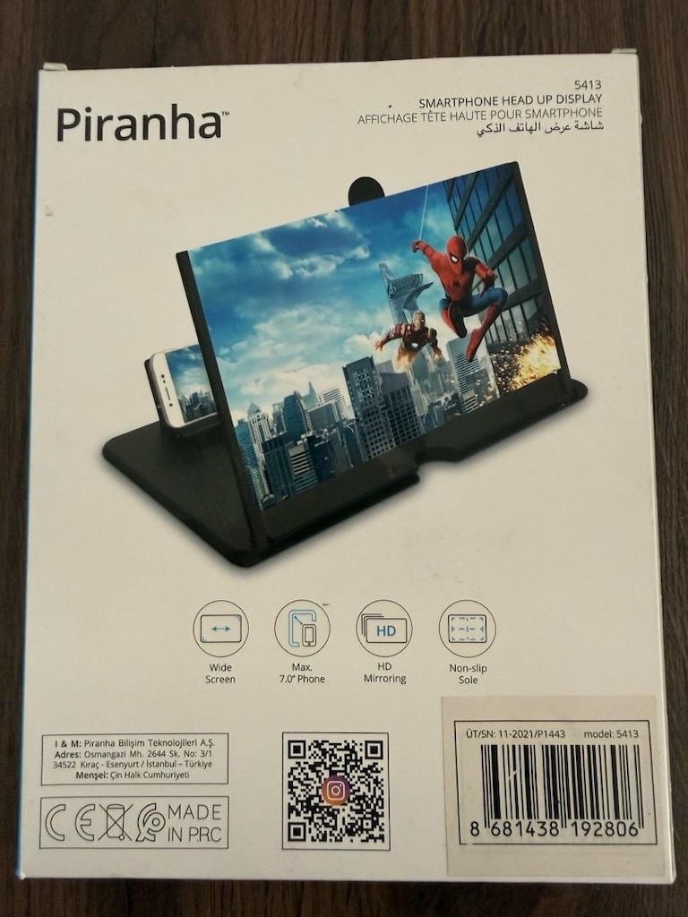 Piranha 5413 Akıllı Telefon Ekran Büyütücü (7 inç Uyumlu) - 2