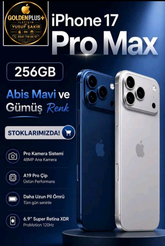 İPHONE 17 PRO MAX GÜMÜŞ 256 GB SIFIR KUTULU APARATLI ÜRÜN - 4