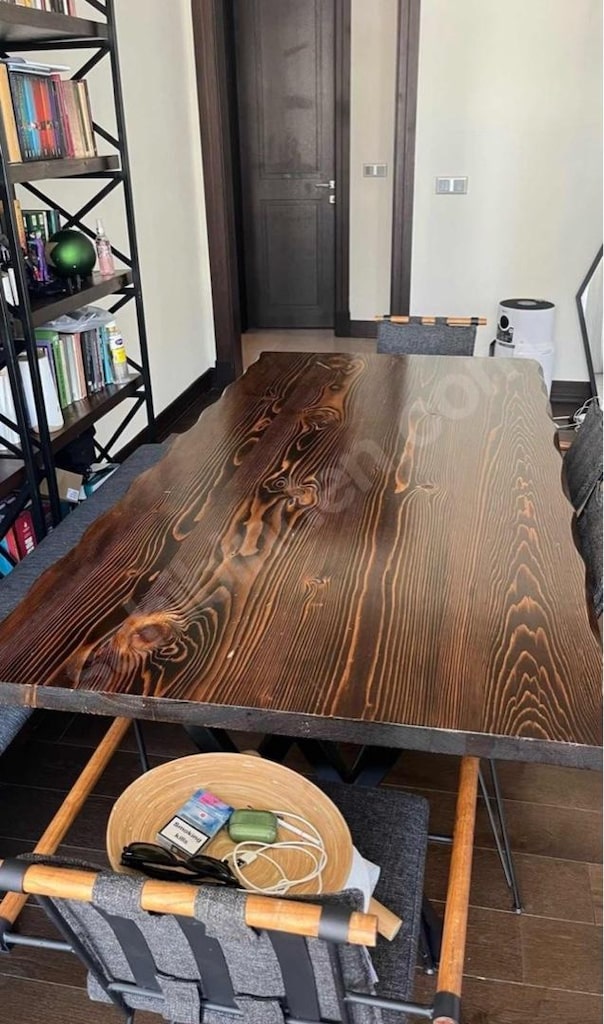 180 × 90 cm Yemek Masası Takımı — 4 Sandalye ve Bench - 5