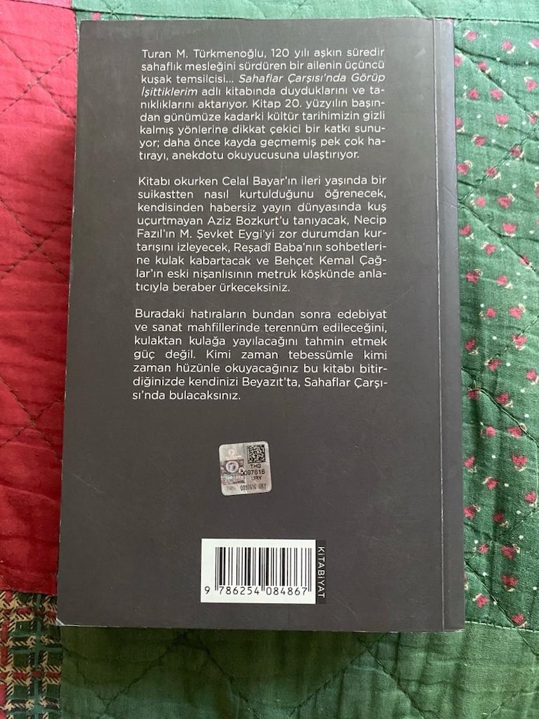 Sahaflar Çarşısı'nda Görüp İşittiklerim / Turan M. Türkmenoğlu imzalı - 2