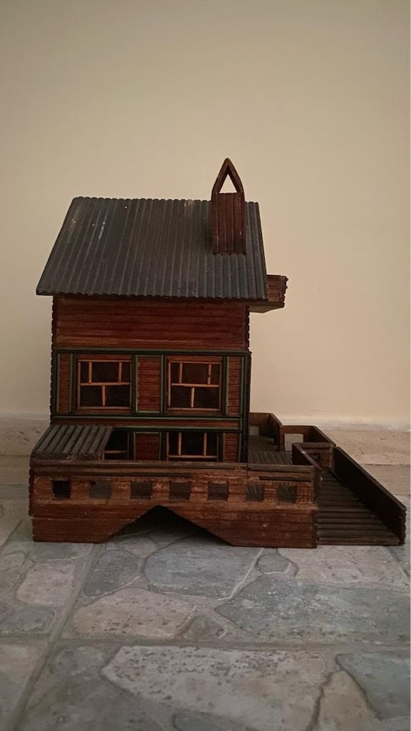 Ahşap Villa Modelli Gece Lambası - 8