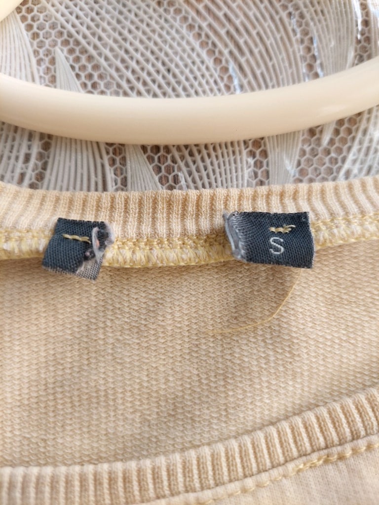 Kabartma yazı desen parlak sarı sweatshirt - 11