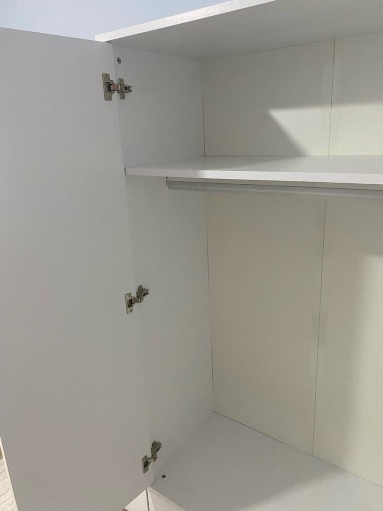 Beyaz Cube Ayakkabılık ve 2 kapılı 2 çekmeceli Elbise dolabı - 9