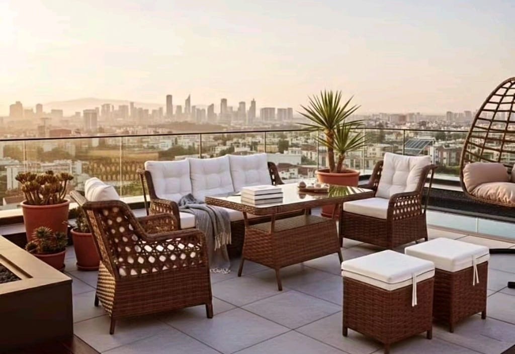 bahçe balkon mobilyasi, rattan koltuk takımı - 3