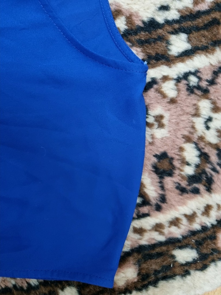 Perspective 38 beden parlement mavi kadın kısa kollu bluz - 3