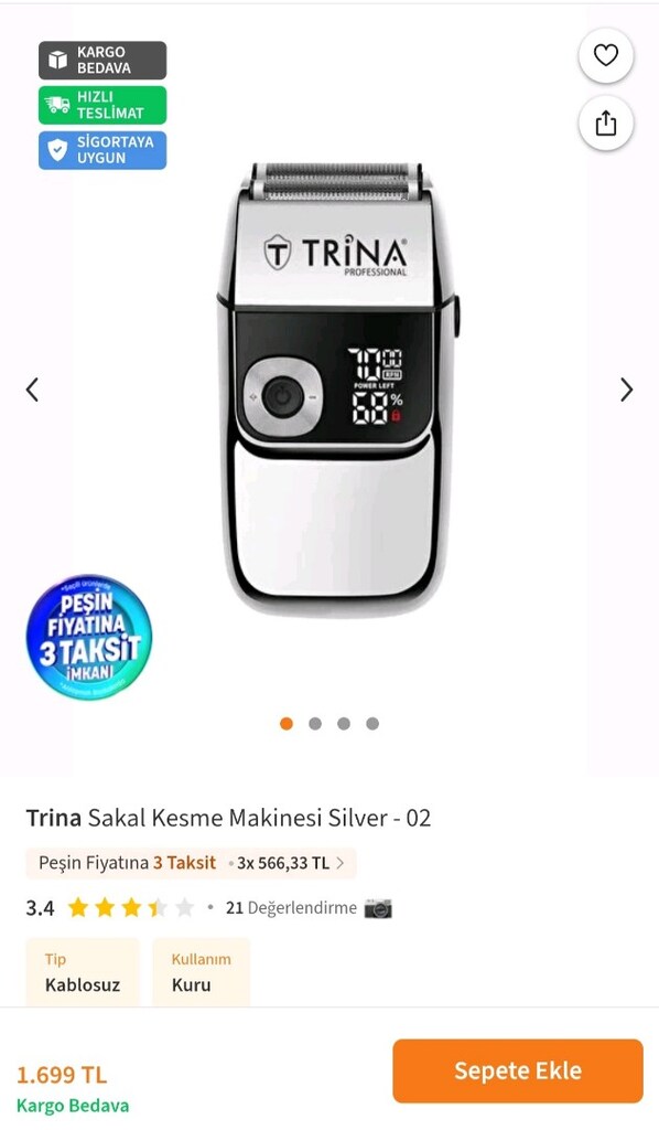 TRİNA / SAKAL KESME MAKİNESİ - 5