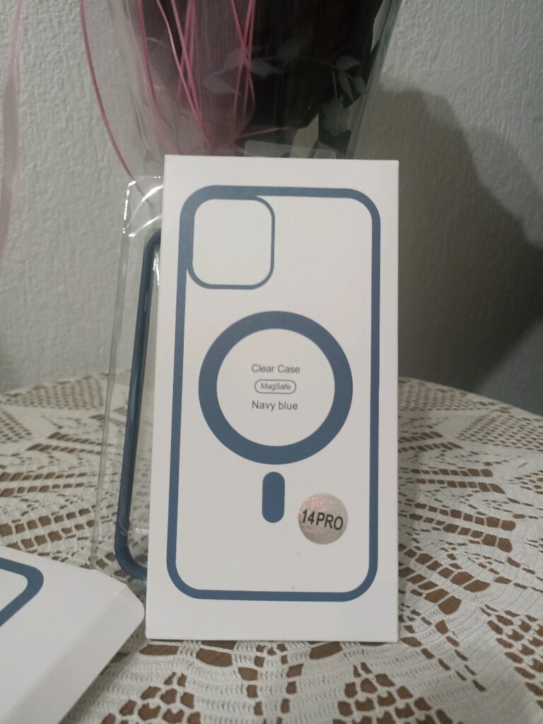 İPHONE 14PRO MAGSAFE Navy Blue Şeffaf Kılıf - 4