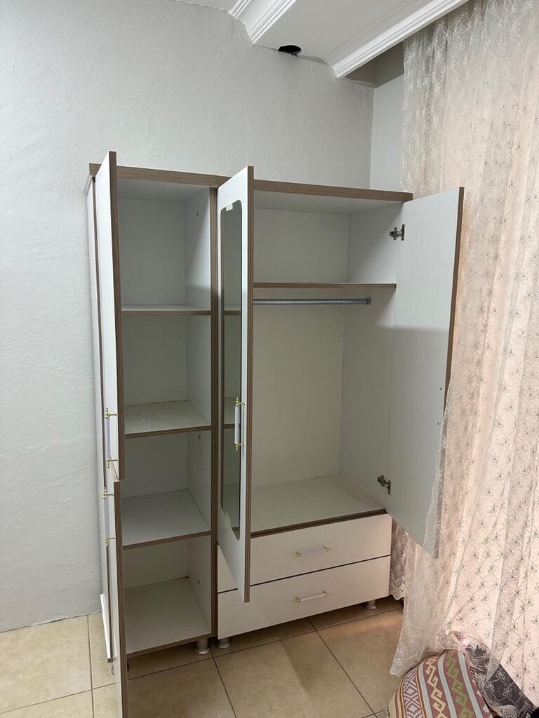 ultra lüks 3 kapaklı 120 cm dolap sıfır ürün adrese teslim kapıda ödme - 2