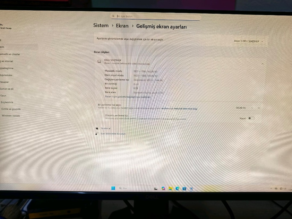 Dell S2421HGF 23.8" 144Hz 1ms Full HD Gaming Monitör Kusurlu - 3