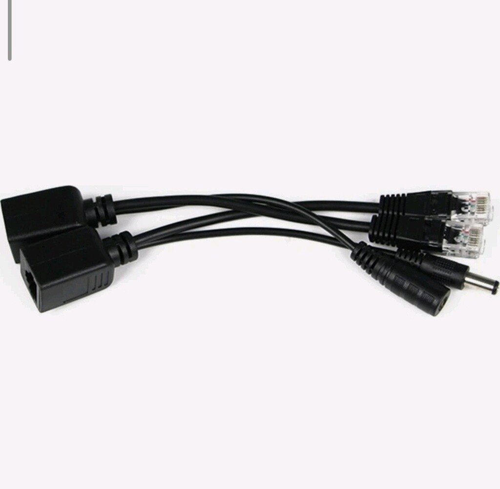 RJ45 Kablosu Poe Set Ethernet Cat5 Adaptör Güç Power Kablosu - 3
