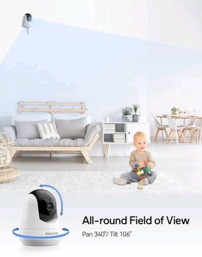 Bebek bakıcı kamera monitör kamera 360 derece döner monitör 7 İnç hd - 7