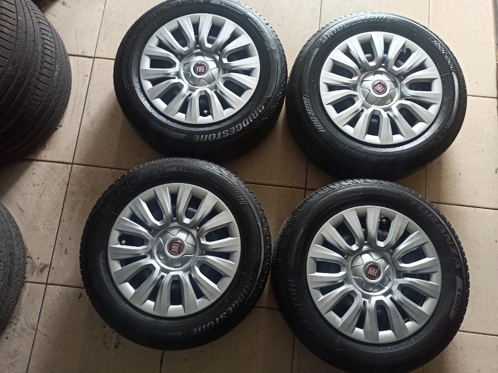 5×98 FİAT EGEA DOBLO FİORİNO 15 İNÇ ORJİNAL JANT LASTİK KAPAK TAKIMI - 3