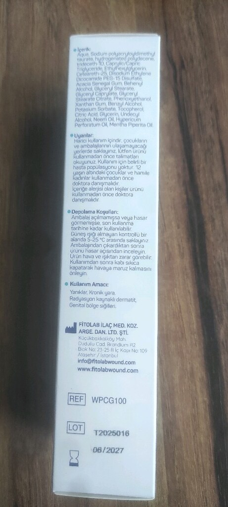 Fitolab W Cura C plus yara bakım kremi - 3