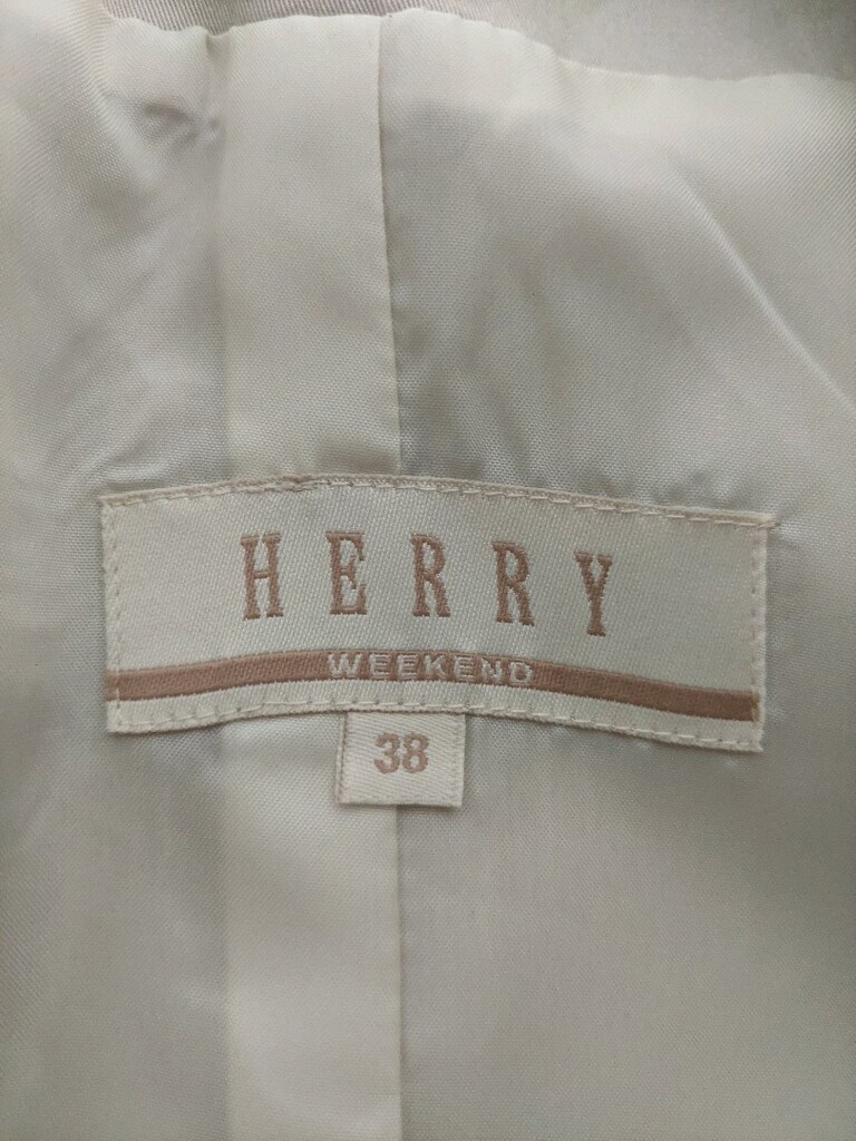 HERRY bayan Bej renk uzun blazer ceket - 7