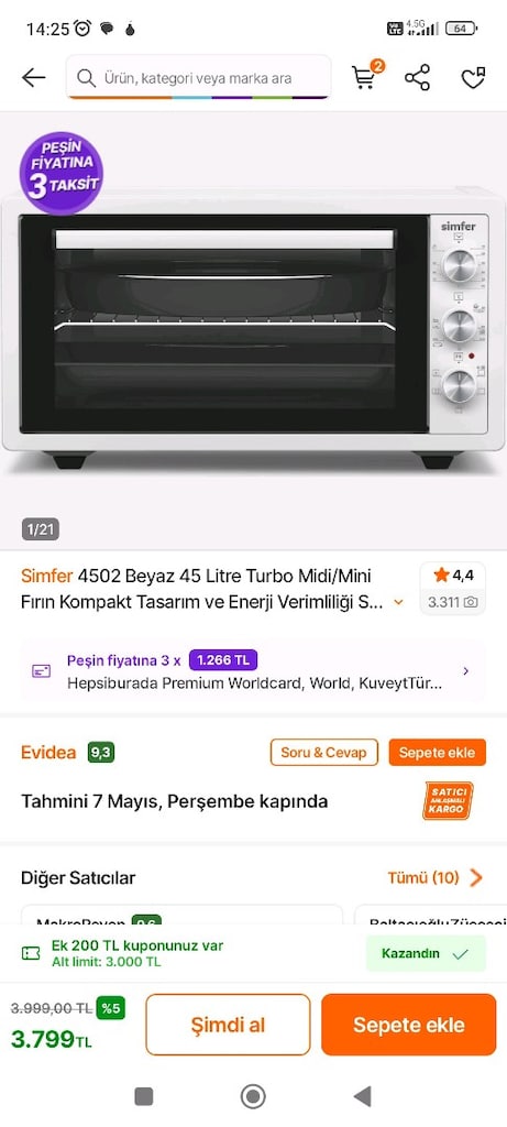 simfer mini fırın - 7