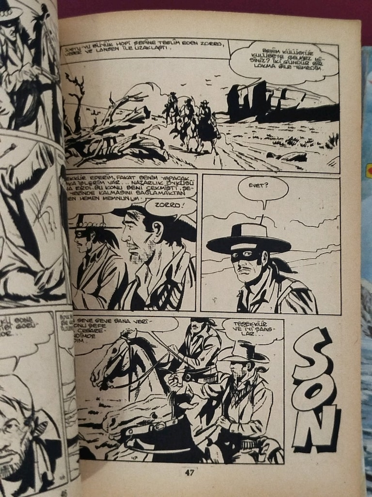 ZORRO, 1-9 takım, Alfa Yayınları, orijinal 1980'ler baskısı takım - 10