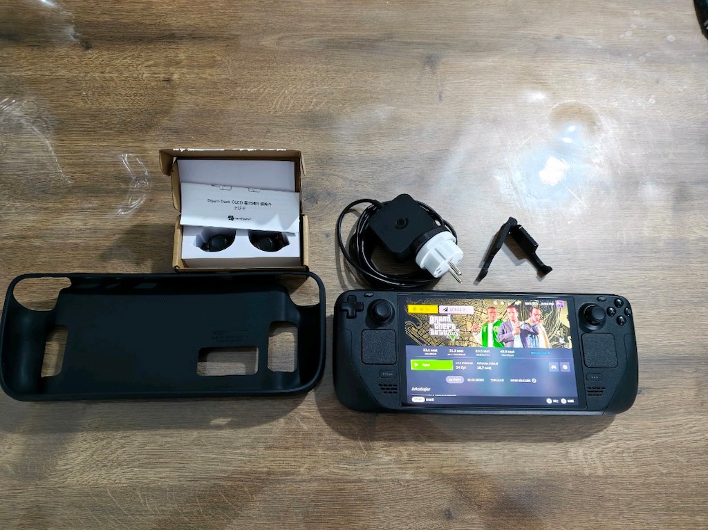 STEAM DECK OLED 1TB HALL EFFECT STICKLI EKSTRALI TEMİZ CİHAZ
