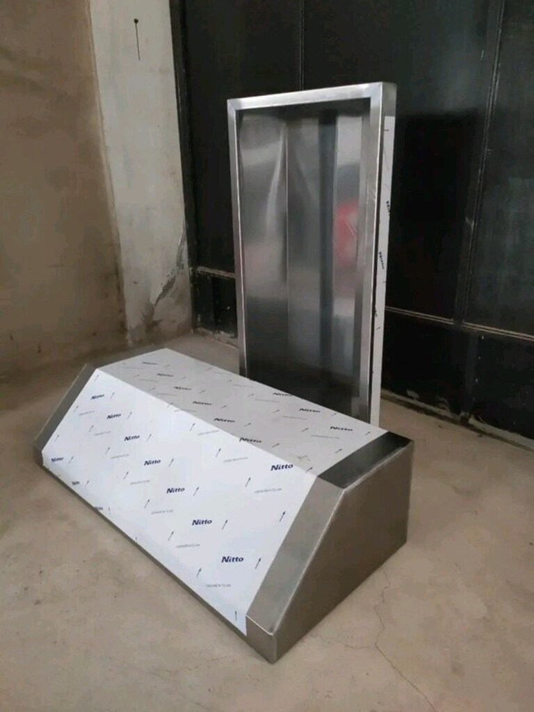 krom davlumbaz tezgah endüstriyel havalandırma baca çelik aspiratörü - 6