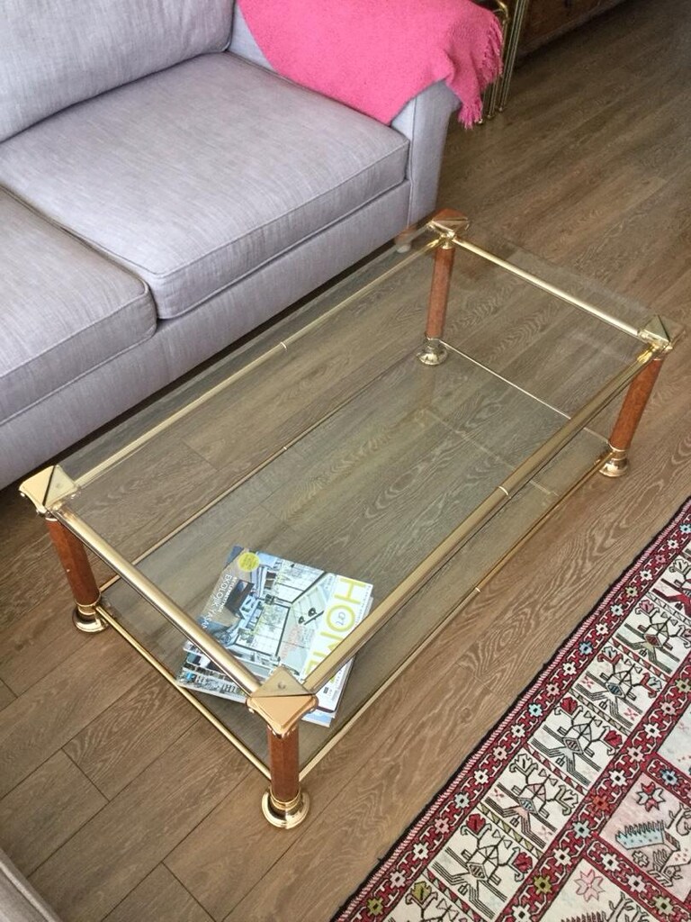 İtalyan Pirinç Orta Sehpa - 5