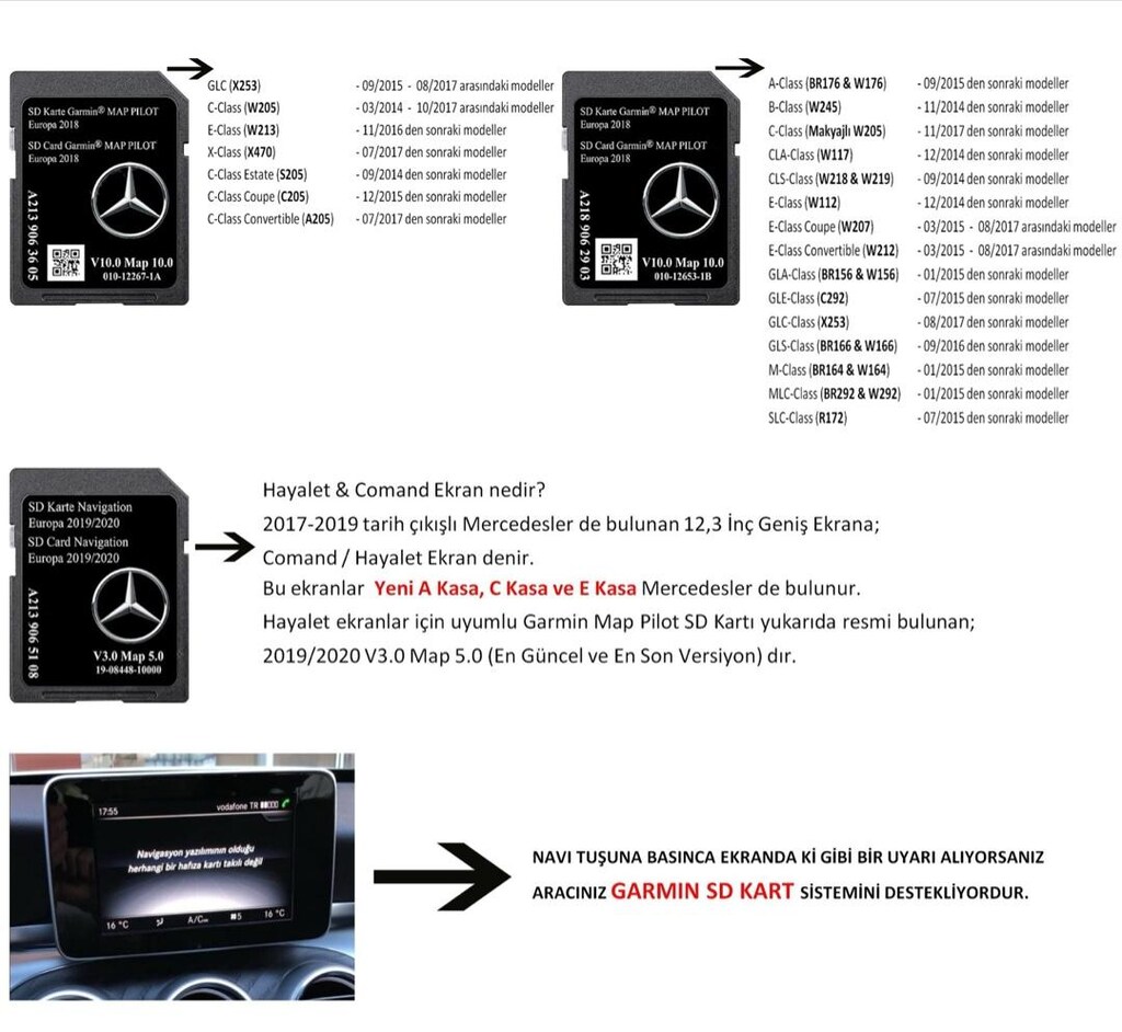 Mercedes SD Card Garmin navigasyon karti - 16