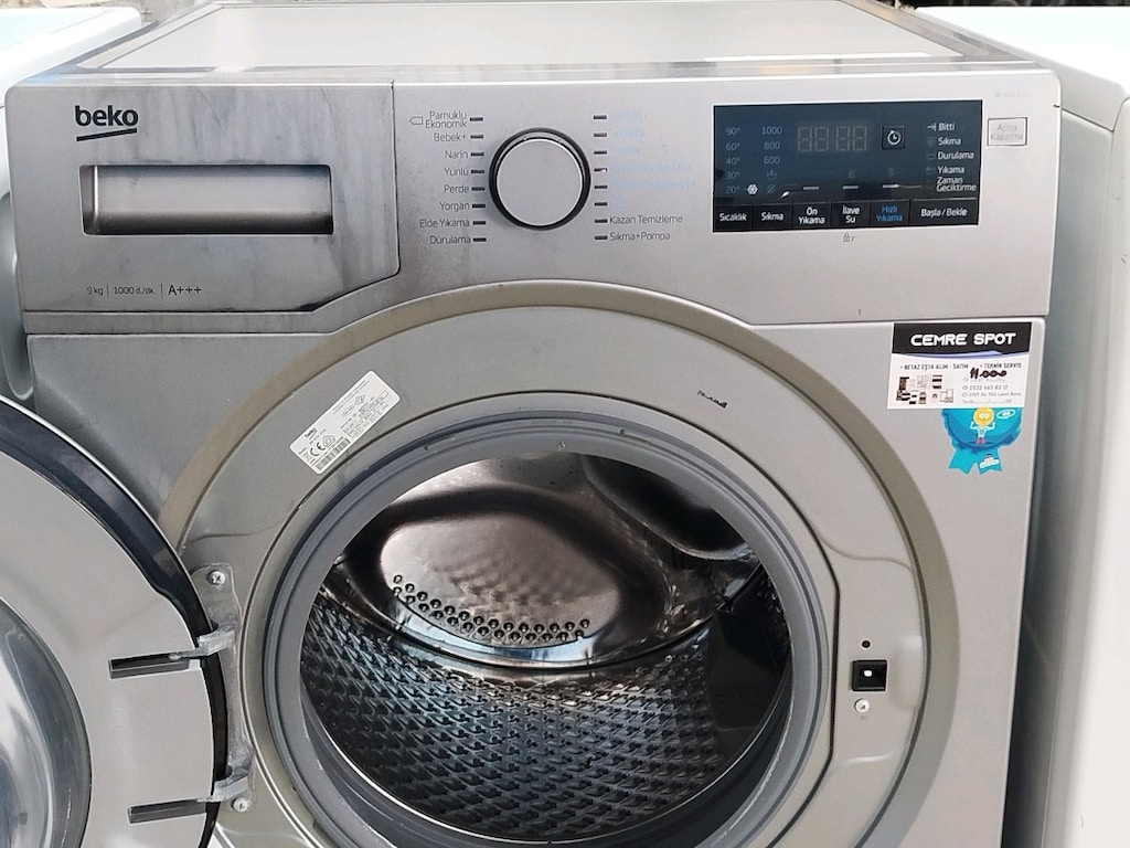 BEKO 9 KG GRİ ÇAMAŞIR MAKİNESİ İZMİR İÇİ 3 AY GARANTİMİZ VARDIR - 4