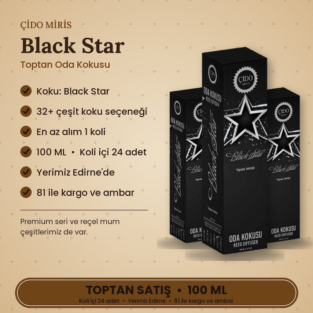 ÇİDO MİRİS REED DIFFUSER 100ML BLACK STAR ORİJİNAL - 2