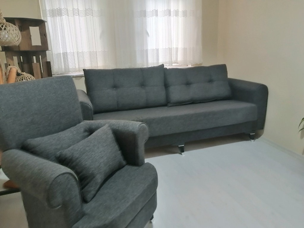 gri renk 2 adet üçlü 2 adet berjerli koltuk takımı - 12