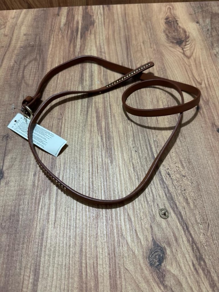 İnce Kadın Kemeri – Kahverengi, Zımba Detaylı (Etiketli) 120 cm - 8