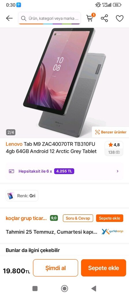 Lenovo tab 9 M9 - 7