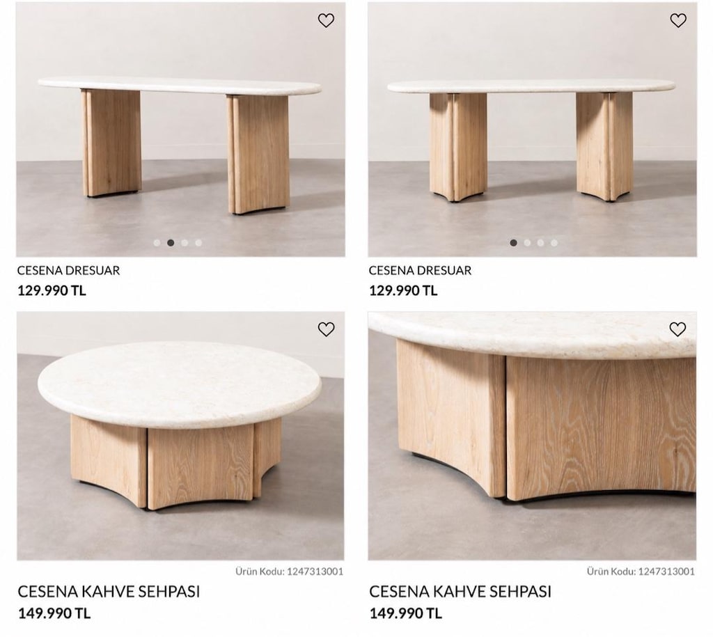 Mudo Concept Yemek Masası Sıfır, Doğal Taş - 8