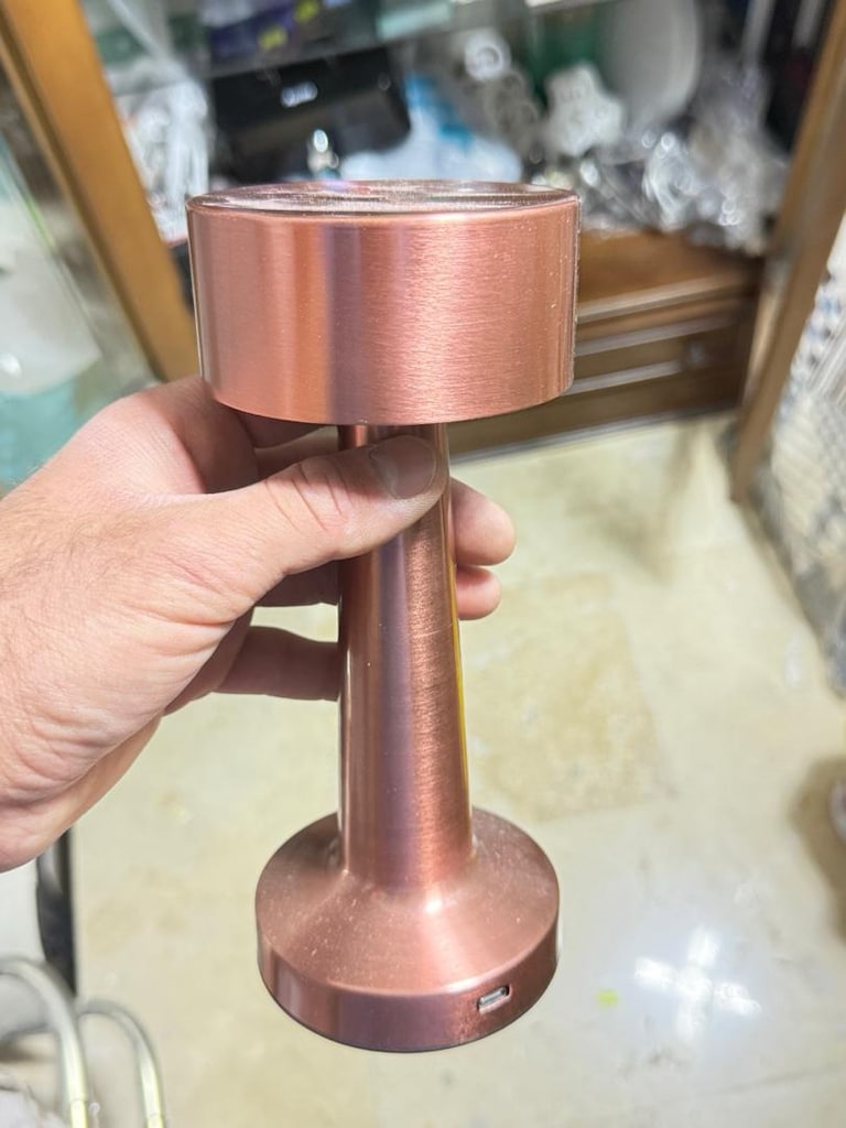 Bakır Renkli Metal Masa Lambası - 2