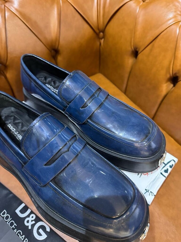DOLCE GABBANA LACİVERT LOAFER 42 NUMARA - 8