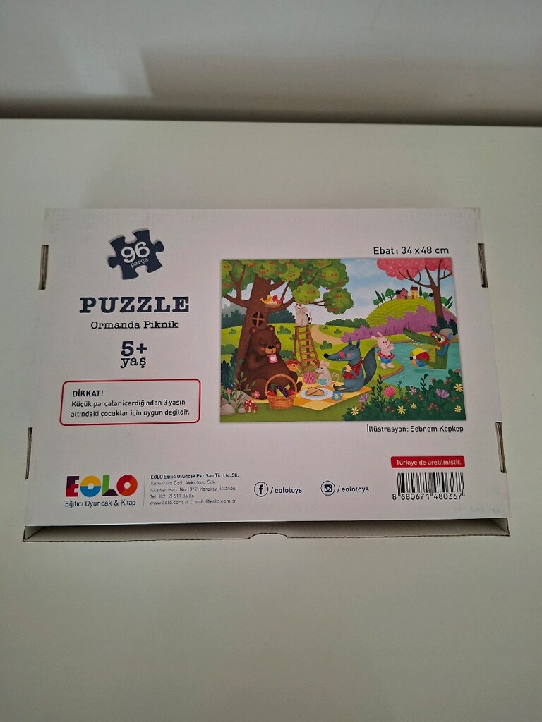 96 Parça Yer Puzzle Ormanda Piknik - 2