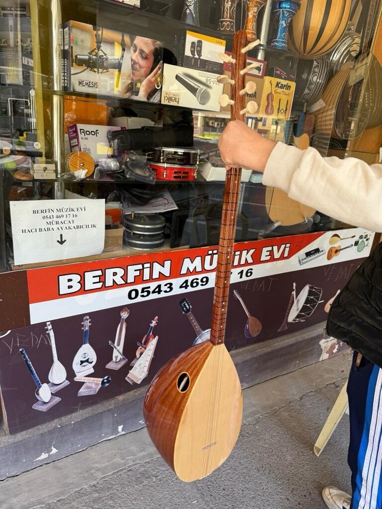 sofır orta sınıf maun ağacı saz nağlama kılıf mızrap hediyeli jaklı