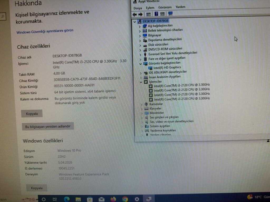 HP ALL IN ONE İNTEL CORE İ3 TAM OFFICE CİHAZI - 3