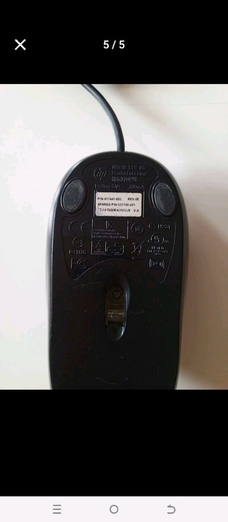 PS/2 girişli HP kablolu mouse - 5