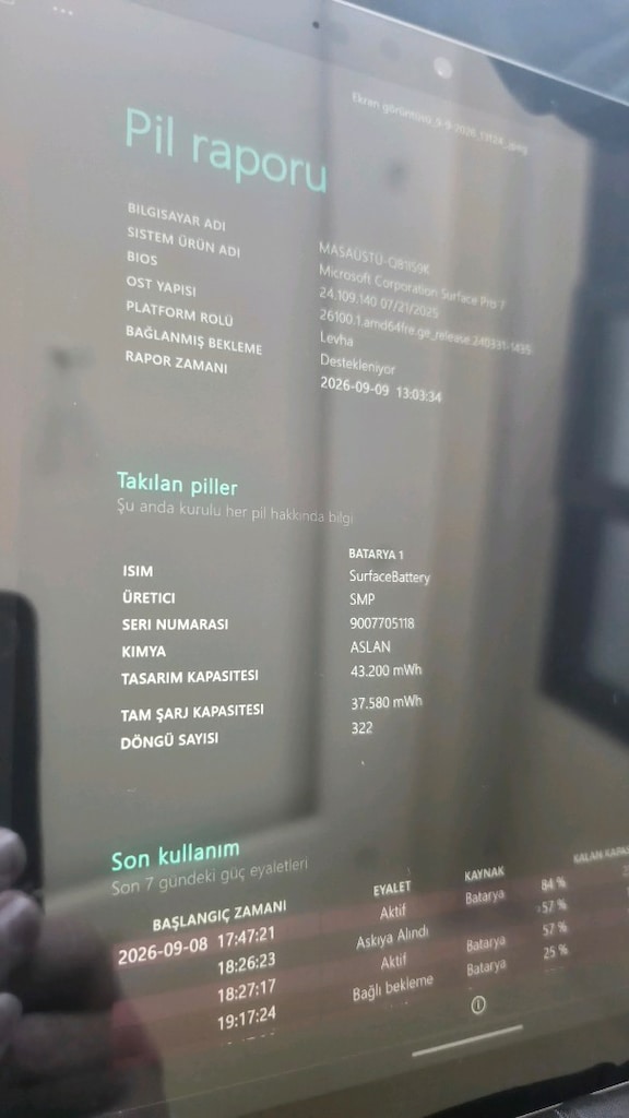 microsoft surface 7 pro 256 gb tablet - 7