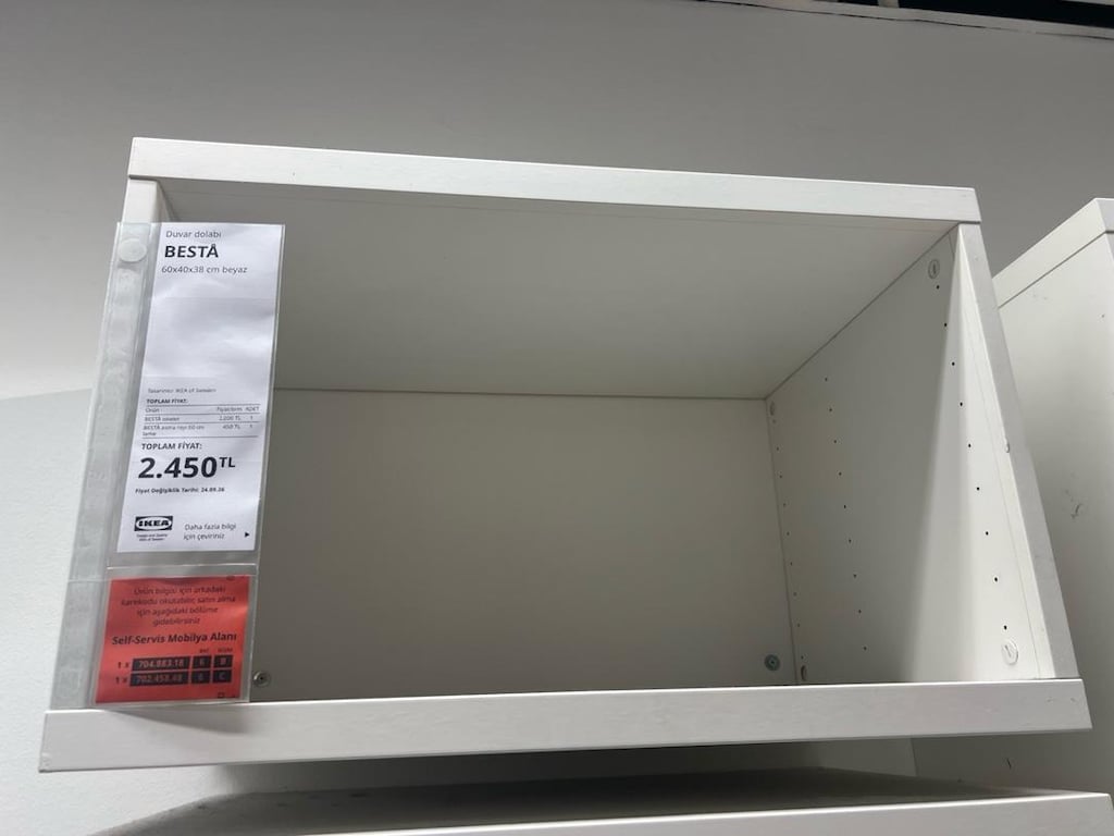 Ikea Besta 60*40*38 beyaz asma dolap - 7