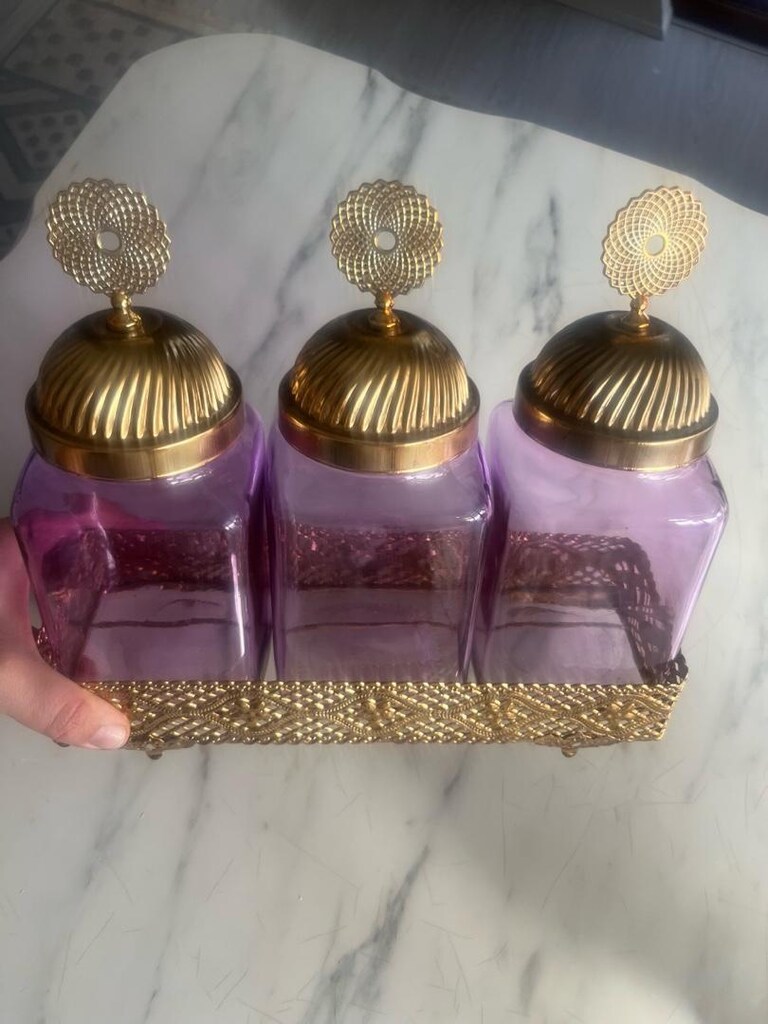3 lü büyük baharatlık yada sekerlık - 3
