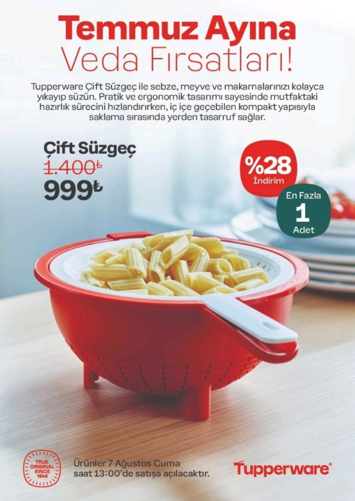 TUPPERWARE ÇİFT SÜZGEÇ - 3