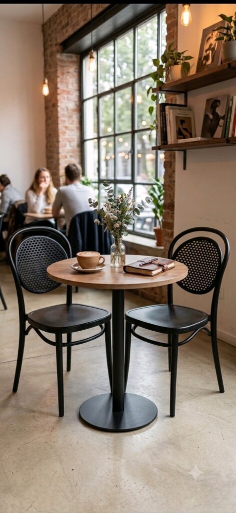 kafe balkon iş yerleri için masa sandalye takımları - 6