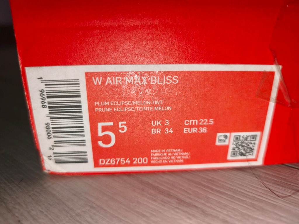 Sıfır Orijinal Nike Air Max Bliss Plum Eclipse (36 Numara / 22.5 CM) - 6
