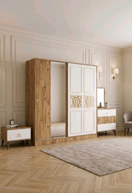 KOMPLE SIFIR YATAK ODASI TAKIMI DOLAP KOMİDİN ŞİFONYER SET