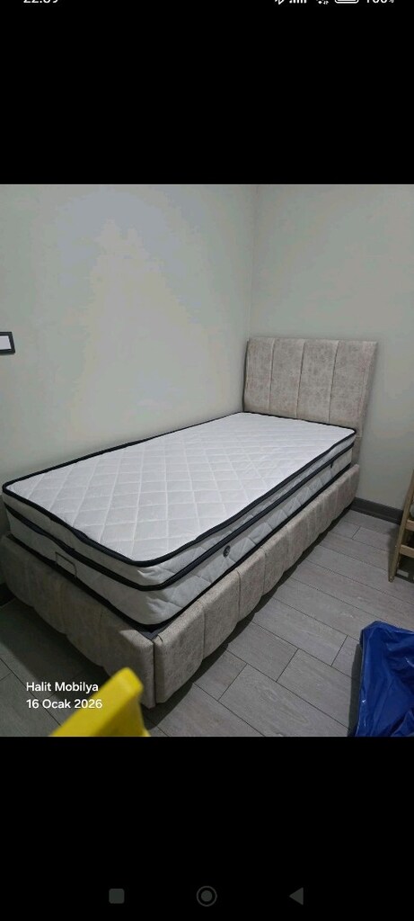 90/190 cm'lik baza Başlık yatak takım sandıklı baza - 8