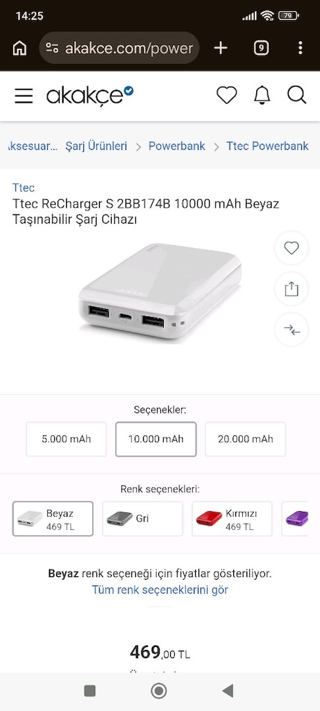 ttec 2BB174G ReCharger S Taşınabilir Şarj Aleti / Powerbank, 10.000 mA - 2