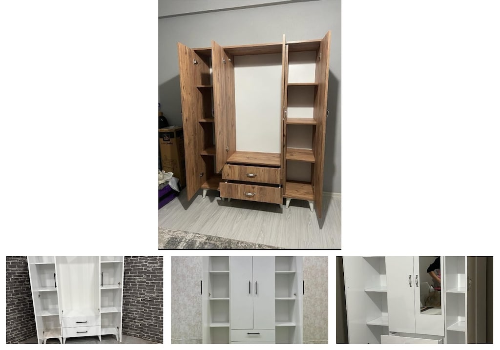 4 kapaklı elbise dolabı mvltrfmesv - 4