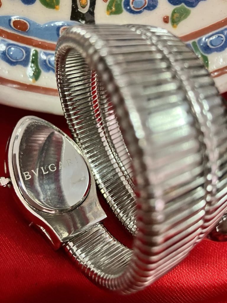 Beyaz Taşlı Bvlgari Serpenti Kadın kol Saati - 10