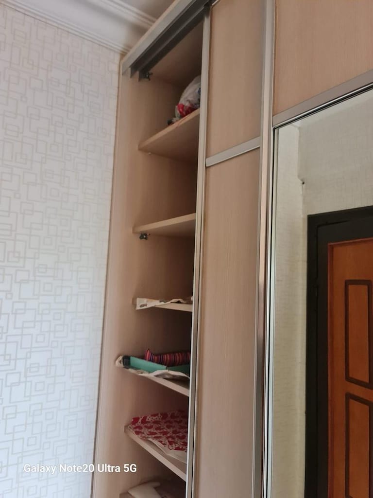 Boy Aynalı Sürgü Kapaklı Geniş Gardırop / Portmanto - 4